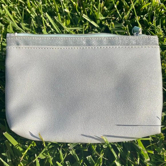Silver, Glitter Strip Zipper Mini Bag - Picture 1 of 2